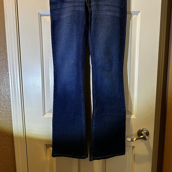 Vintage Levi's Too Superlow 524 Boot Cut Dark Wash Jeans Size 3L - Picture 3 of 7